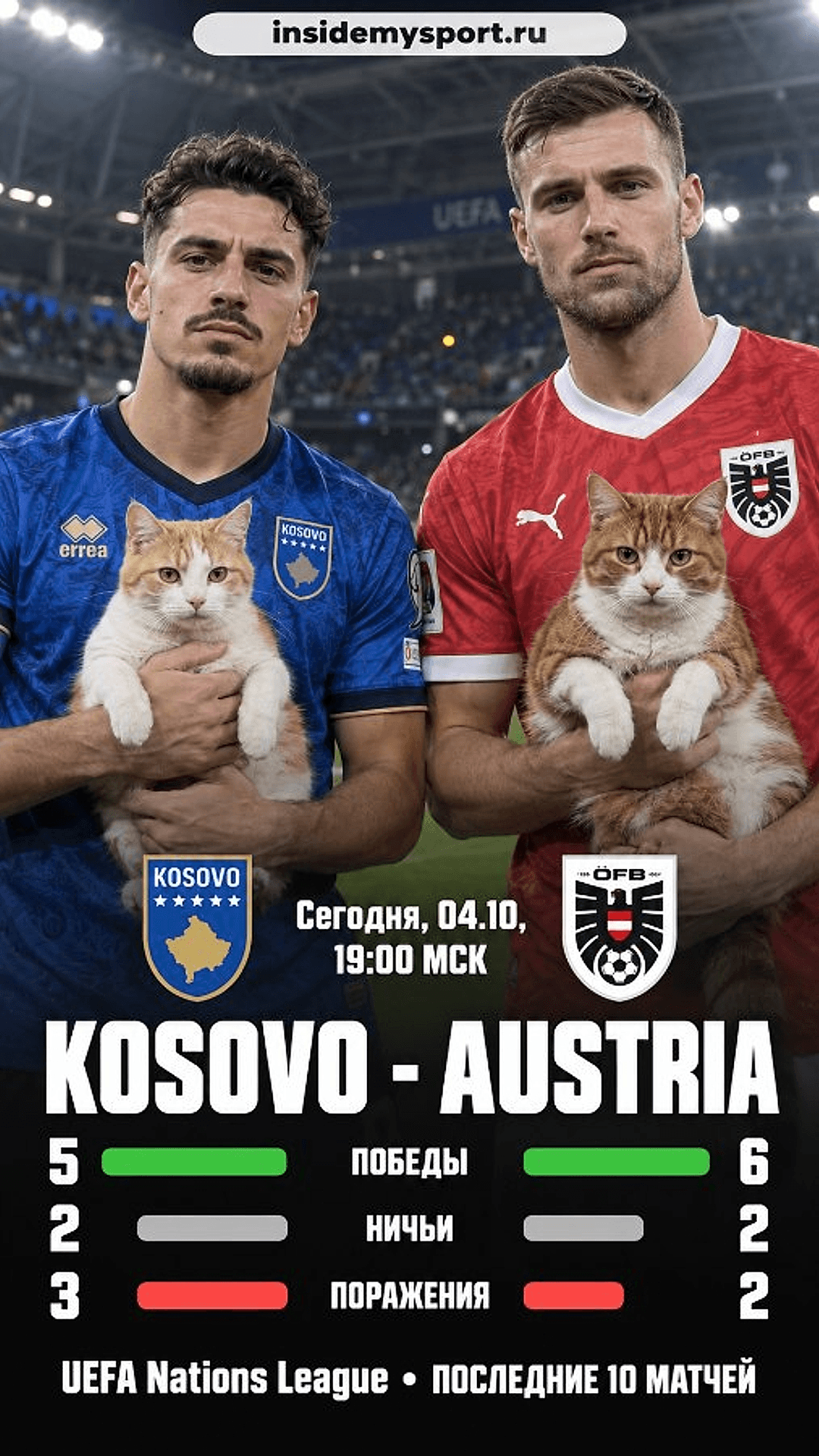 Прогноз Косово - Австрия на матч 4 октября 2026