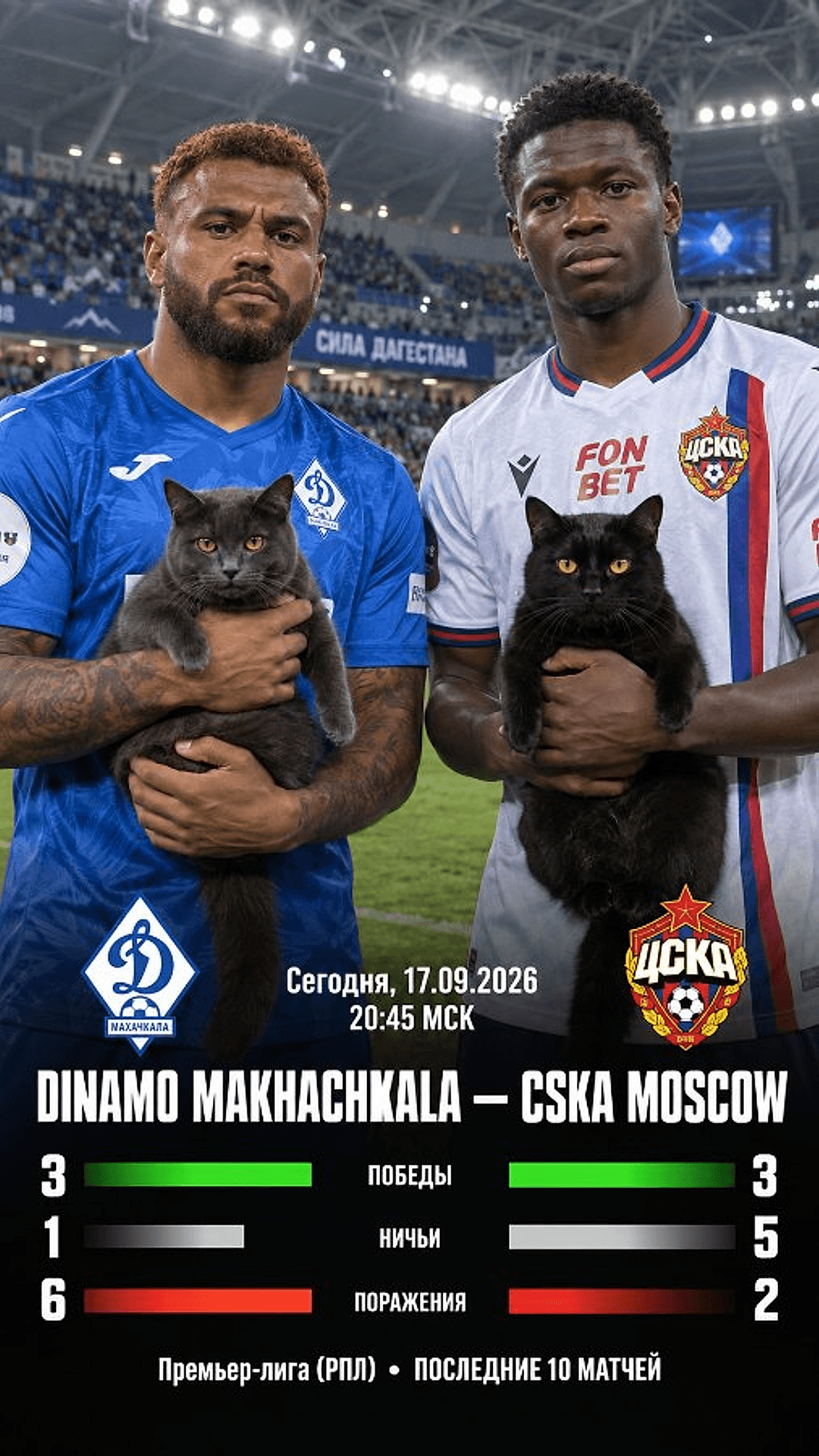 Dinamo Makhachkala — CSKA Moscow