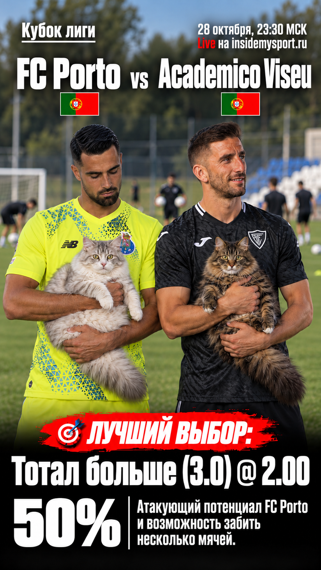 Прогноз ФК Порту - Академику Визеу на матч 28 октября 2026