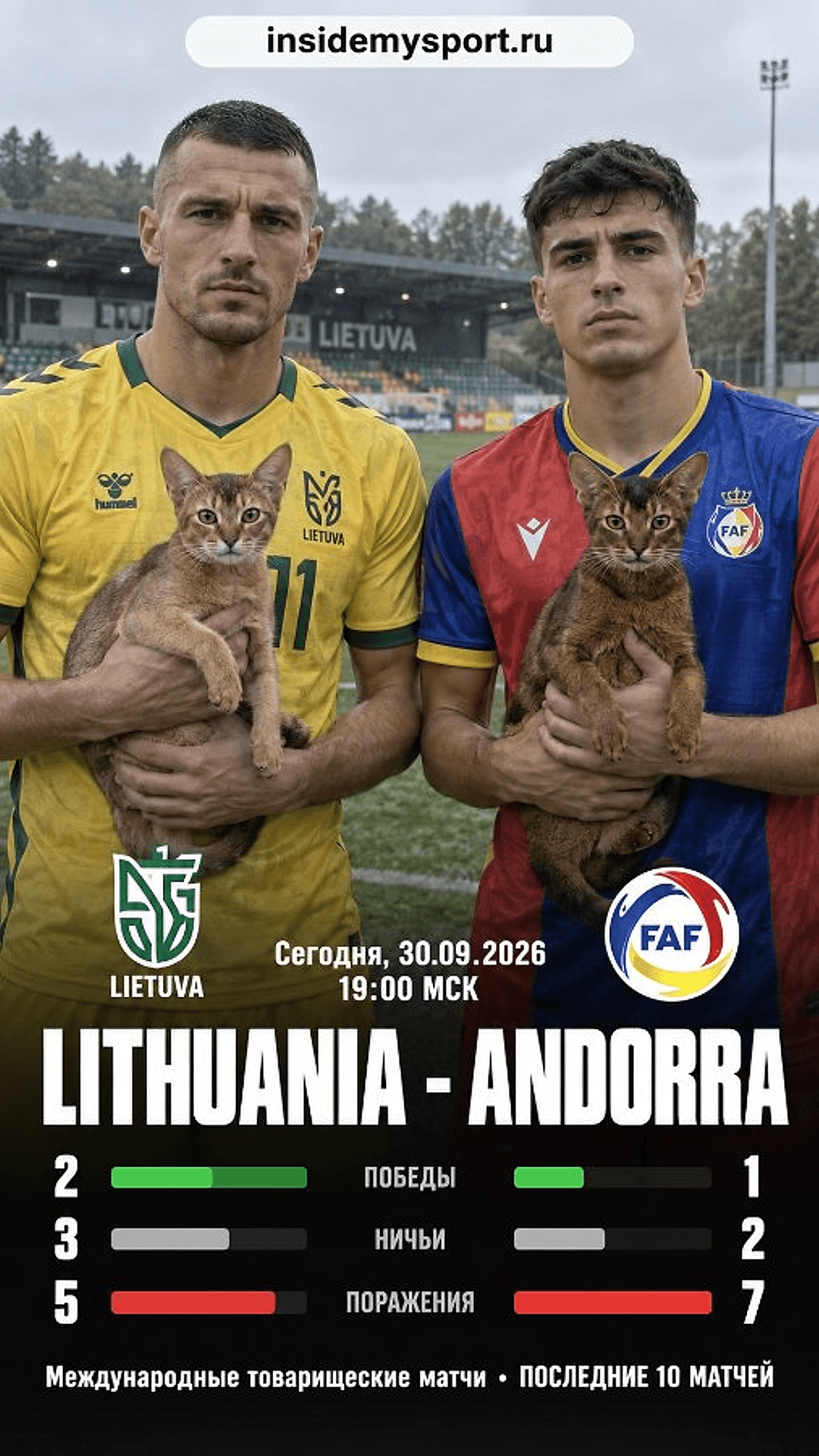 Прогноз Литва — Андорра на 30 сентября 2026