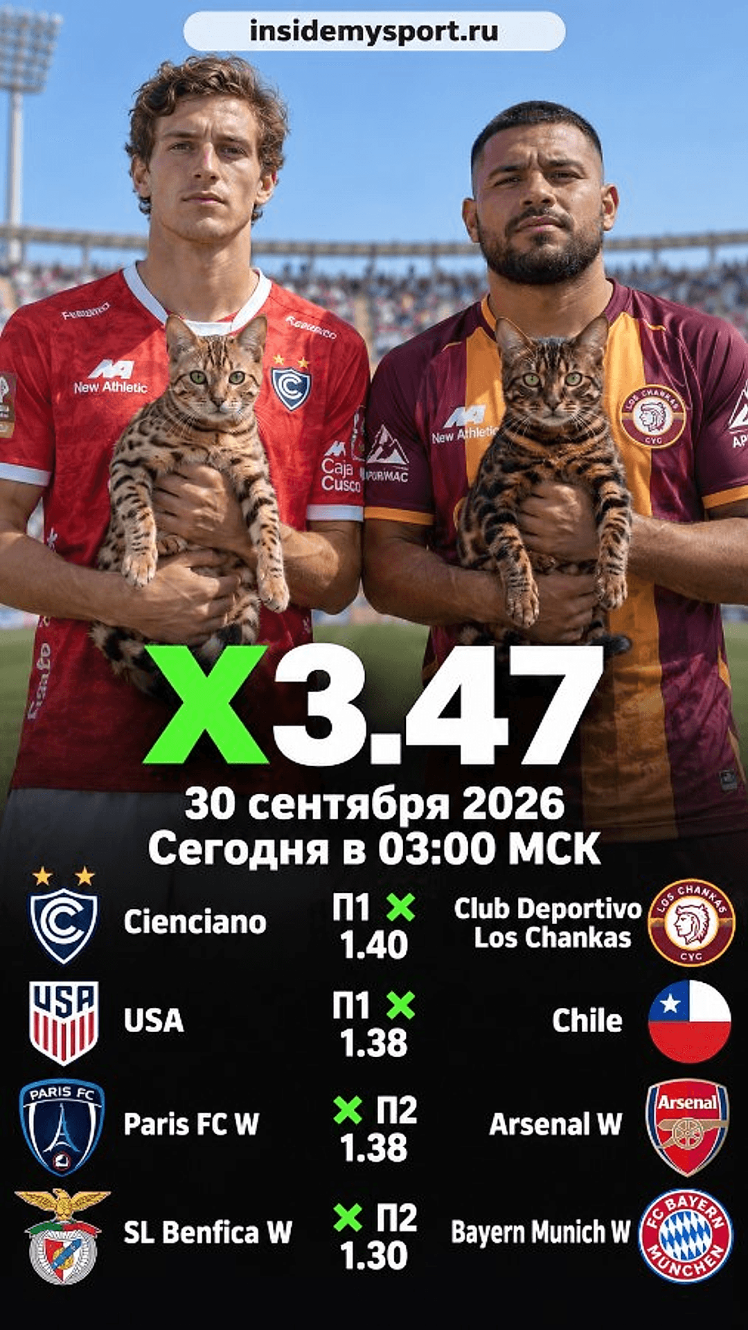 Экспресс Общий на 30 сентября 2026 №4: Сьенсиано — Клуб Депортиво Лос Чанкас